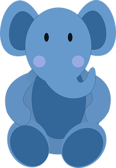 Cute Cartoon Elephant Illustration PNG image