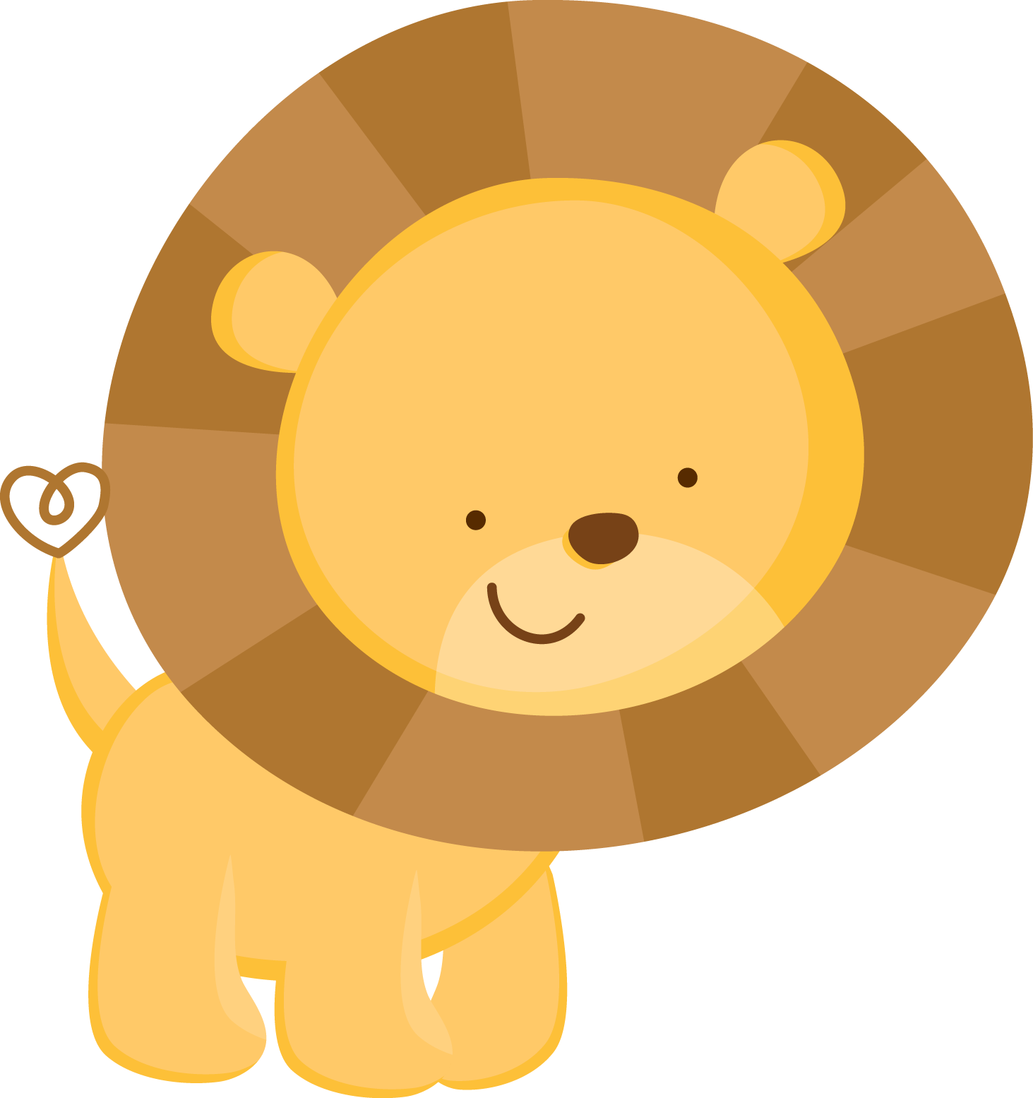 Cute Cartoon Lion Illustration PNG image