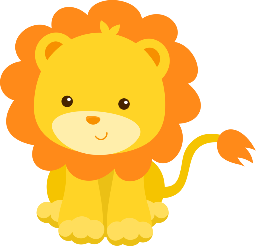 Cute Cartoon Lion Illustration PNG image
