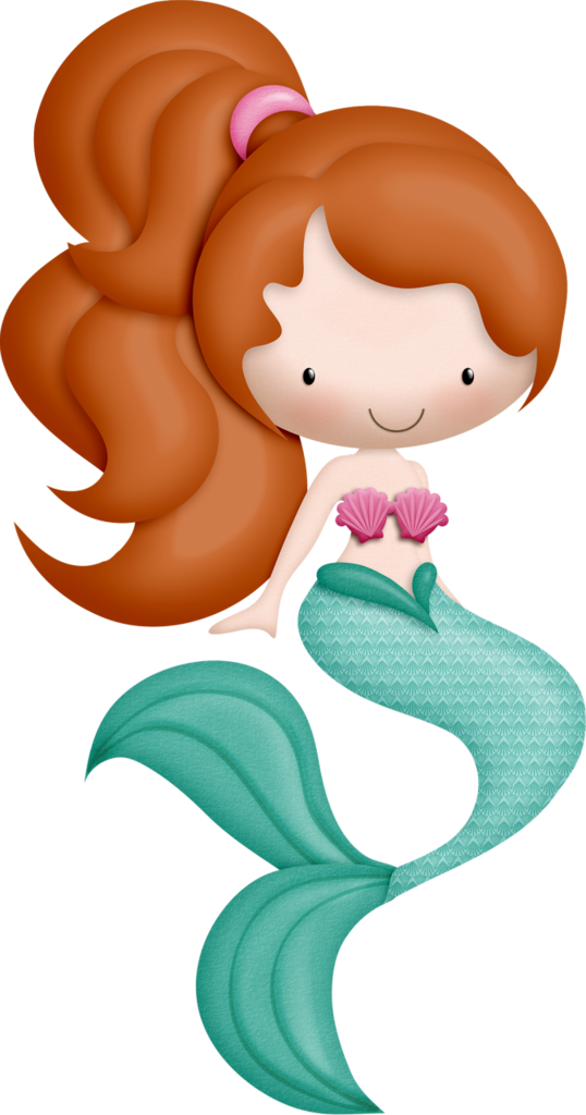 Cute Cartoon Mermaid Clipart PNG image