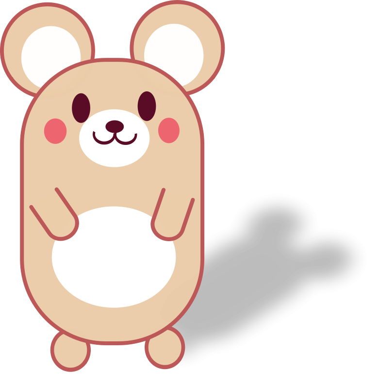 Cute Cartoon Mouse Illustration PNG image