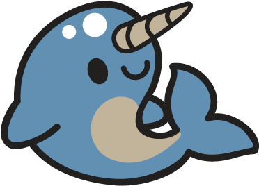 Cute_ Cartoon_ Narwhal PNG image