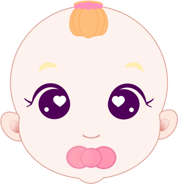 Cute Cartoon Newborn Face PNG image