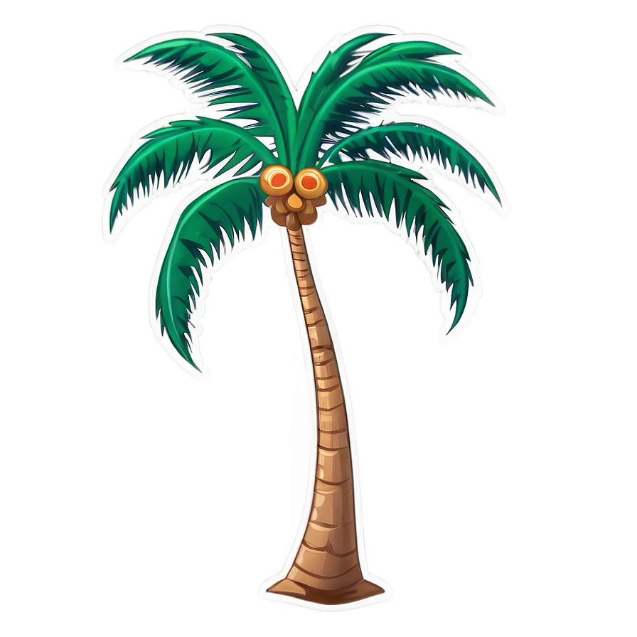 Cute Cartoon Palm Tree Png 06212024 PNG image