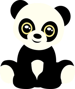 Cute Cartoon Panda Face PNG image