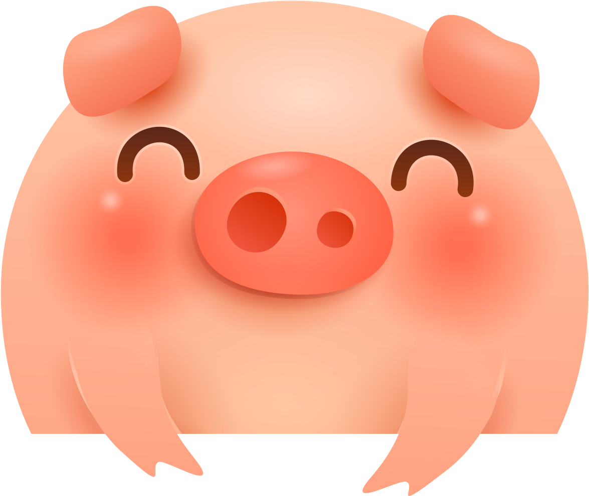 Cute Cartoon Pig Emoji PNG image