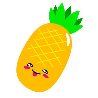 Cute Cartoon Pineapple PNG image