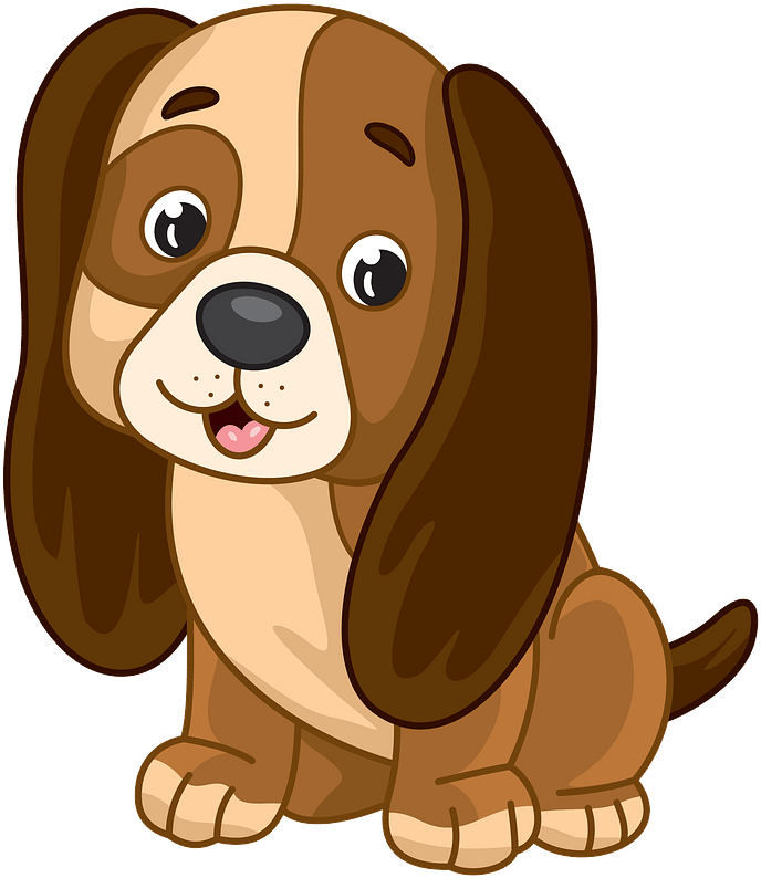 Cute Cartoon Puppy PNG image