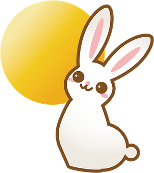 Cute Cartoon Rabbit Illustration PNG image