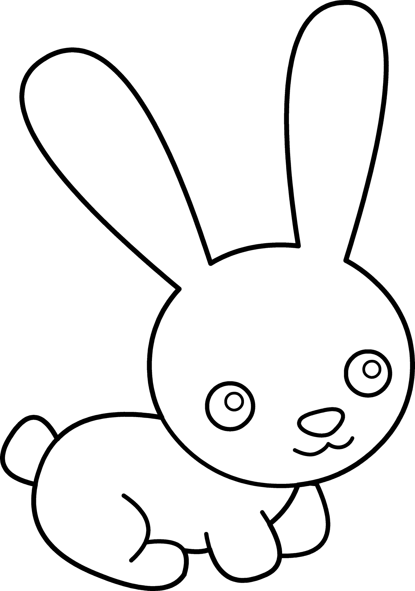 Cute Cartoon Rabbit Illustration PNG image