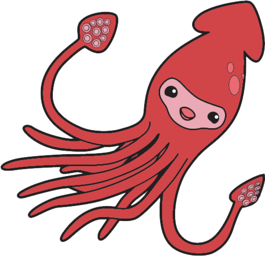 Cute Cartoon Squid PNG image