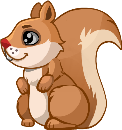 Cute Cartoon Squirrel PNG image