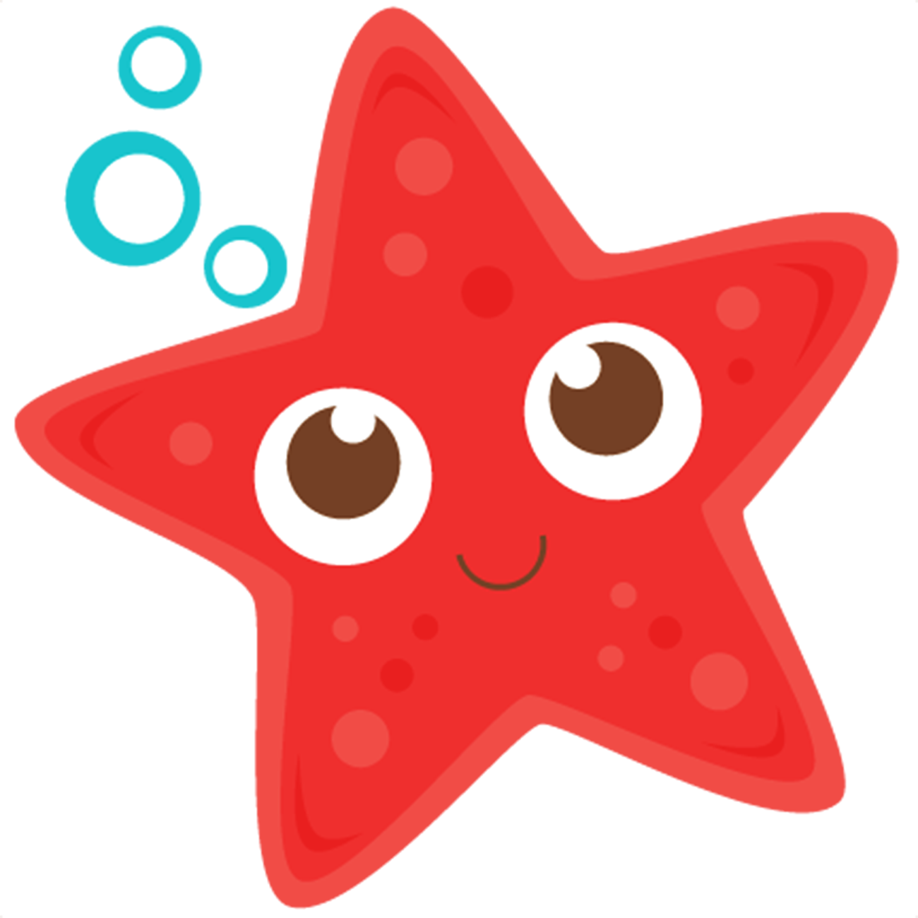Cute Cartoon Starfish Clipart PNG image