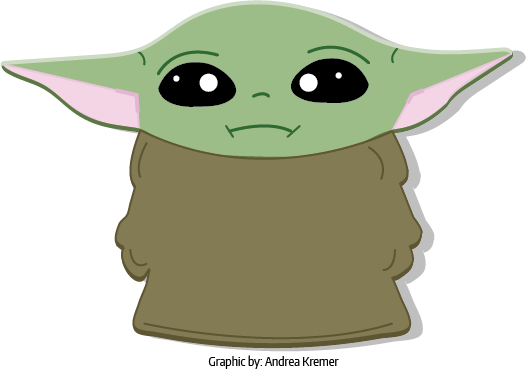 Cute Cartoon Yoda Illustration PNG image