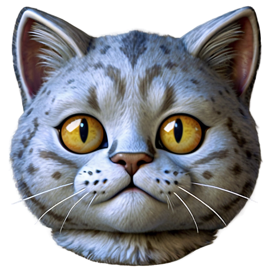 Cute Cat Face Cartoon Png 06122024 PNG image