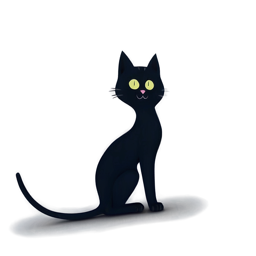 Cute Cat Silhouette Png 05232024 PNG image