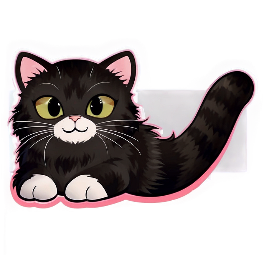 Cute Cat Sticker Png 2 PNG image