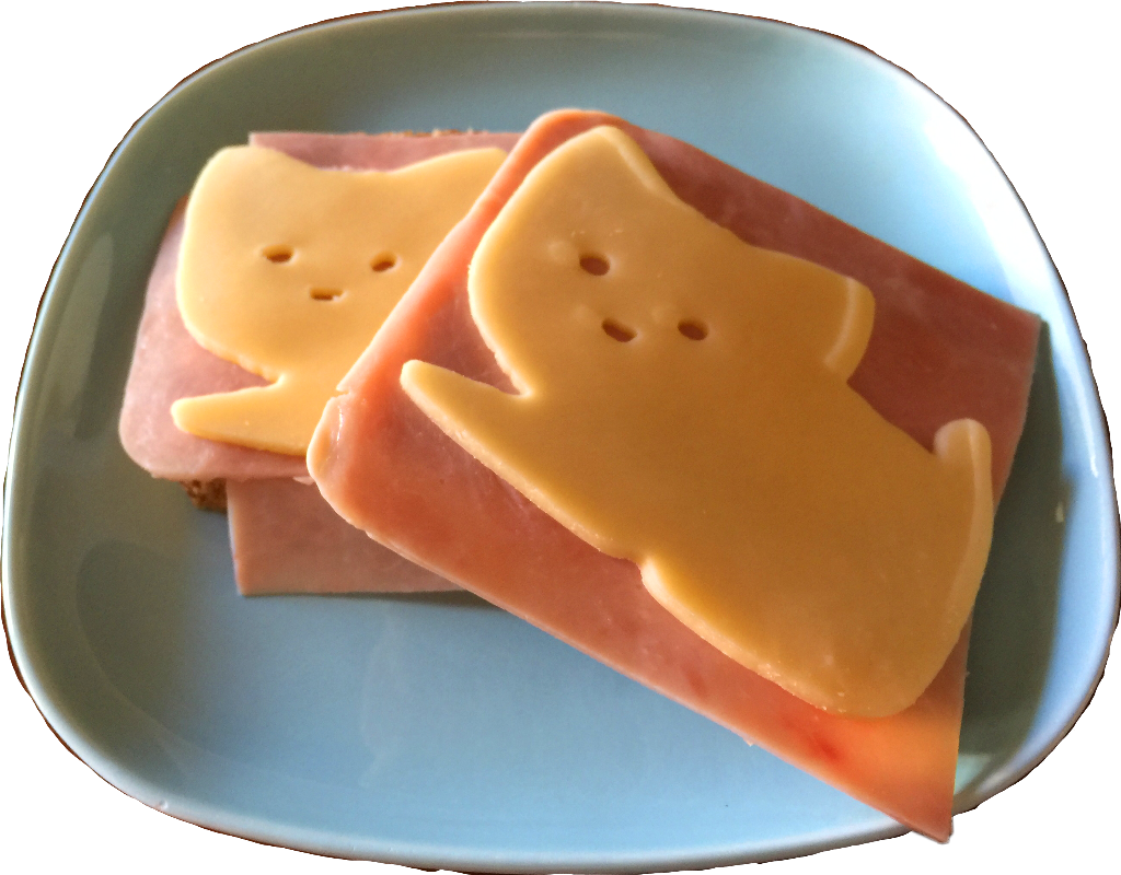 Cute Cheeseon Ham Slices PNG image