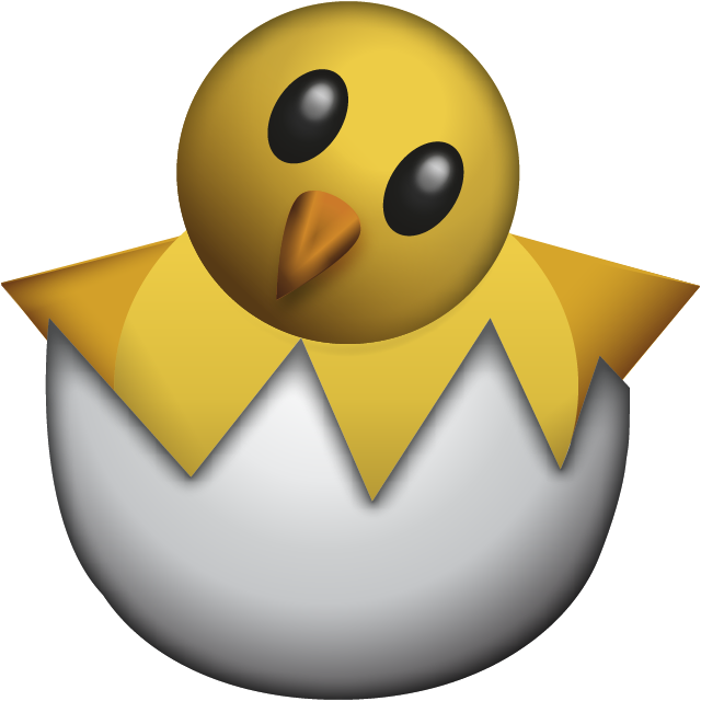 Cute Chick Hatching Emoji PNG image