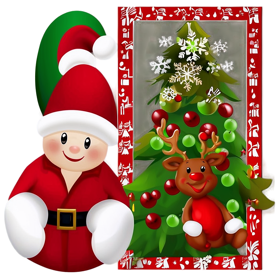 Cute Christmas Card Png 62 PNG image