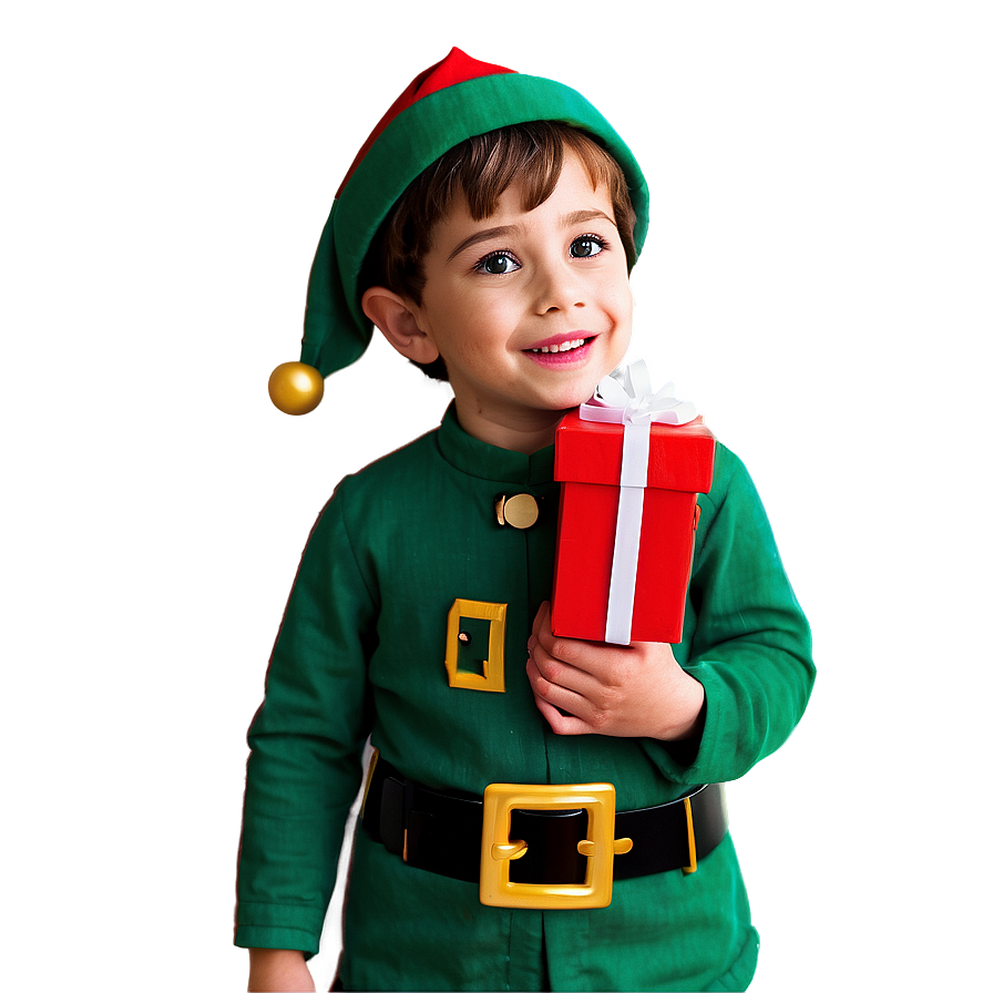 Cute Christmas Elf Character Png 06252024 PNG image