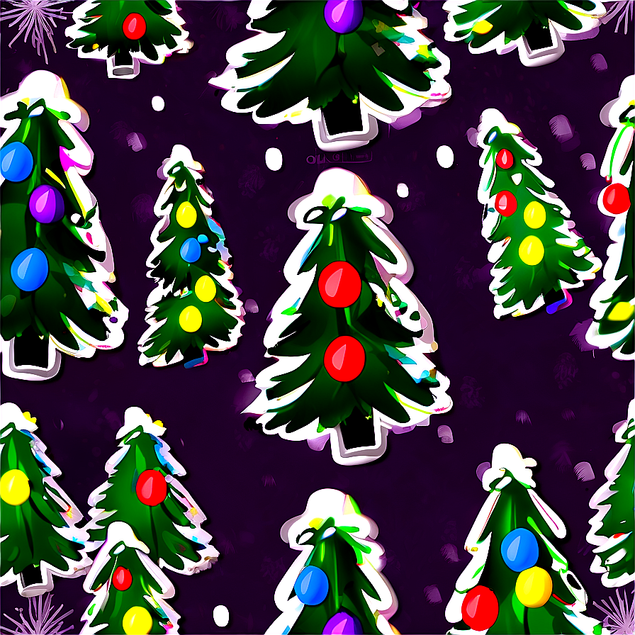 Cute Christmas Tree D PNG image