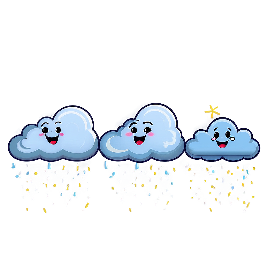 Cute Cloud Cartoon Png 06252024 PNG image