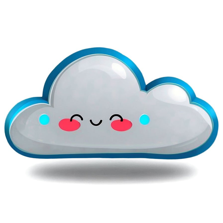 Cute Cloud D PNG image