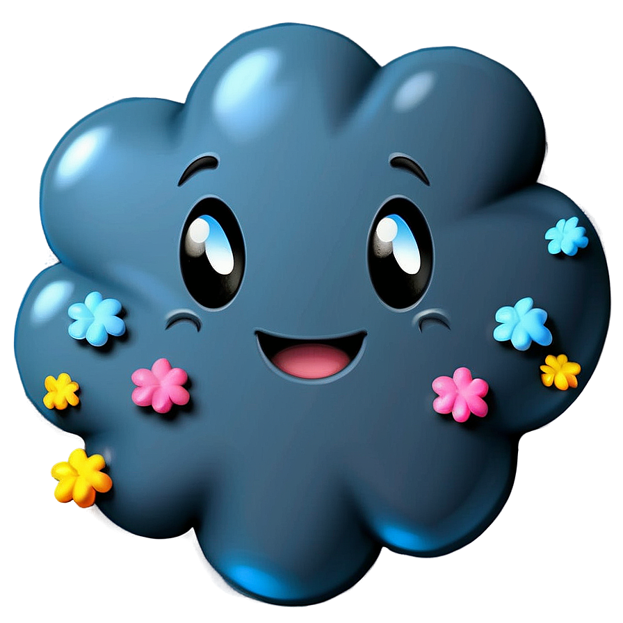 Cute Cloud Emoji Png 06272024 PNG image