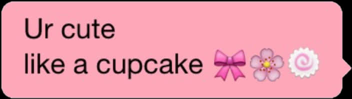 Cute Cupcake Compliment Banner PNG image