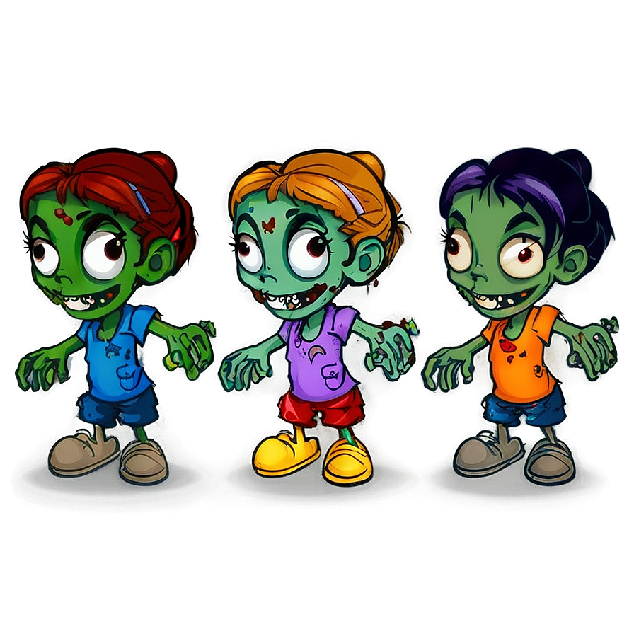 Cute Disney Zombies Characters Cartoon Png 06282024 PNG image