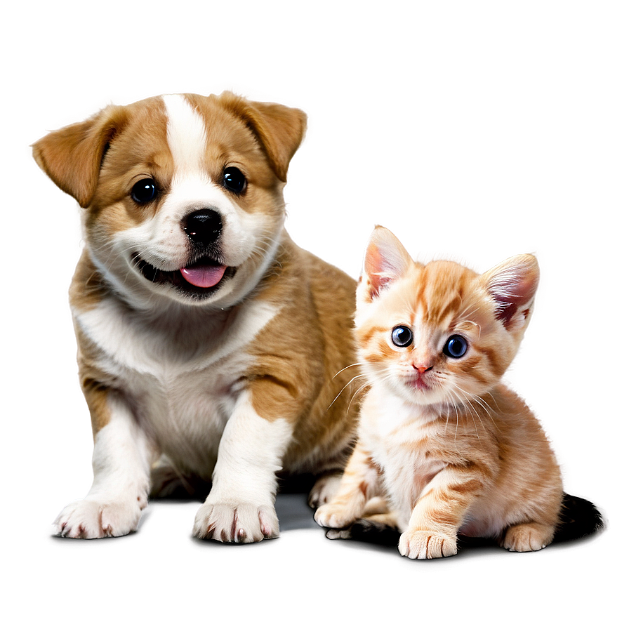 Cute Dog And Cat Png 06242024 PNG image