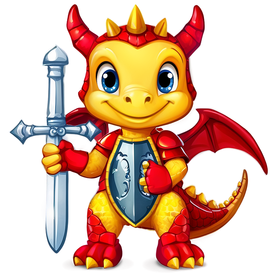 Cute Dragon And Knight Png 06262024 PNG image