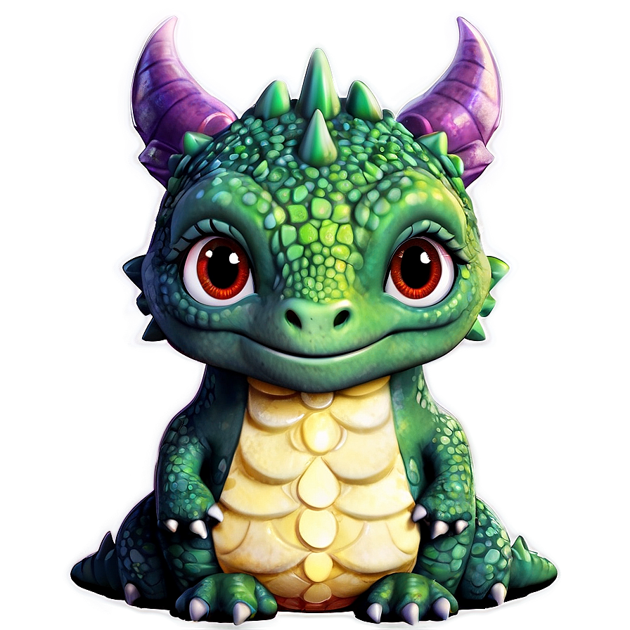 Cute Dragon C PNG image