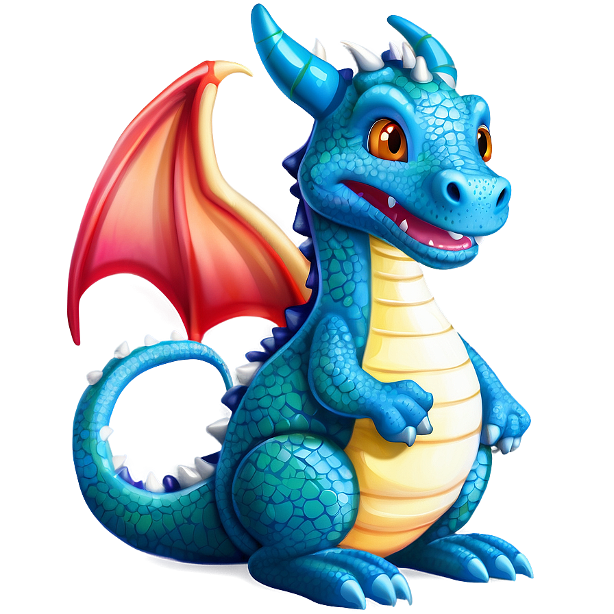 Cute Dragon D PNG image