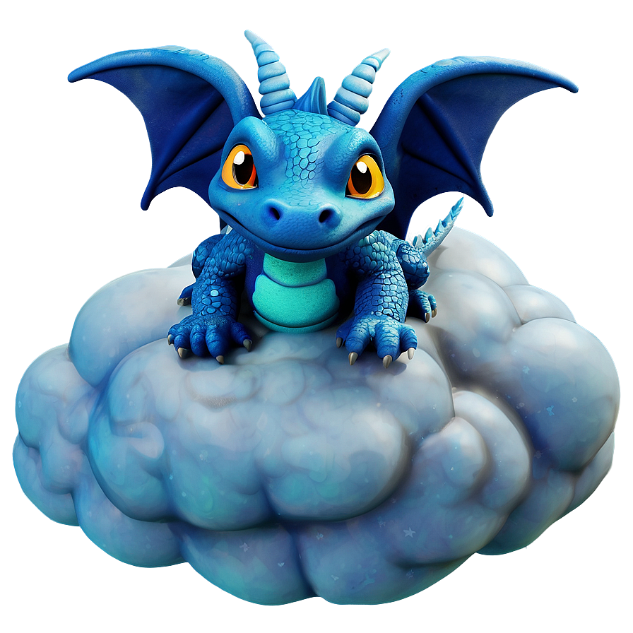 Cute Dragon On Cloud Png 06262024 PNG image