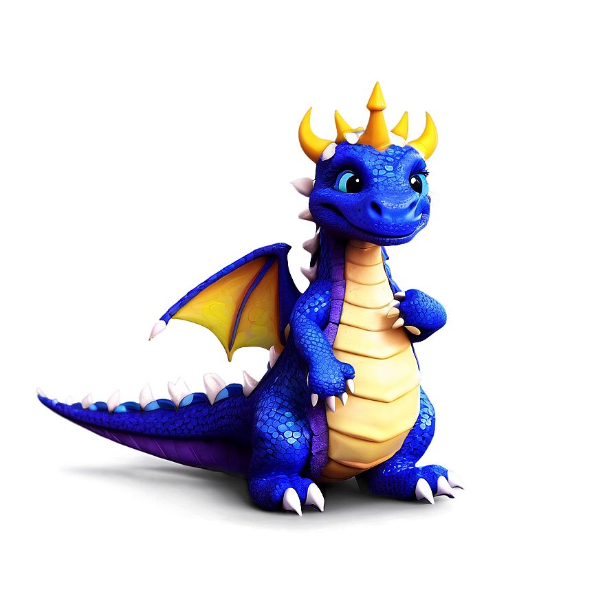 Cute Dragon With Crown Png 06262024 PNG image