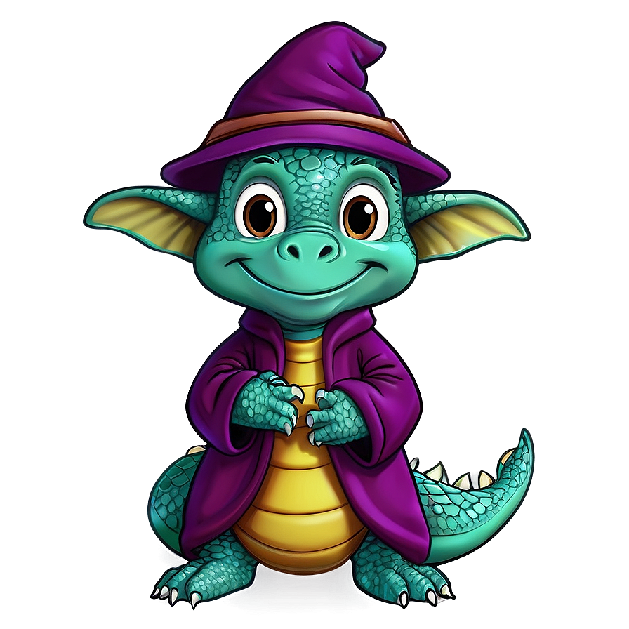 Cute Dragon Wizard Png 06262024 PNG image