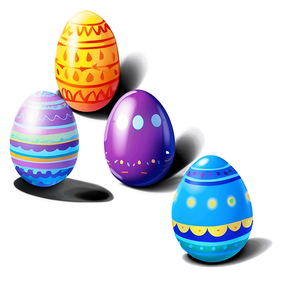 Cute Easter Eggs Clipart Png 06262024 PNG image