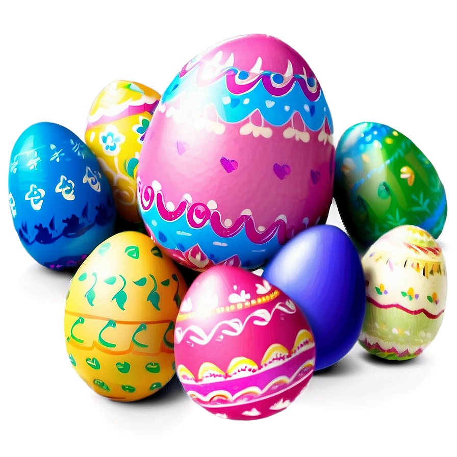 Cute Easter Eggs Clipart Png 80 PNG image