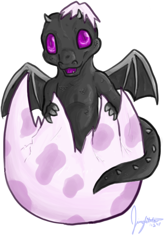 Cute_ Ender_ Dragon_ Hatching PNG image