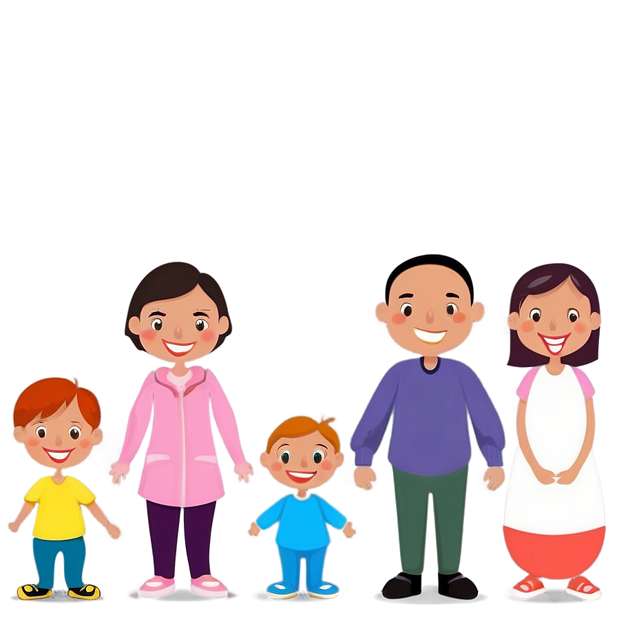 Cute Family Cartoon Illustration Png 36 PNG image