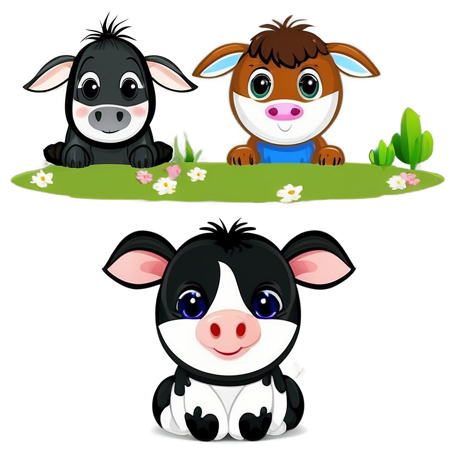 Cute Farm Animals Png Collection Cqb PNG image