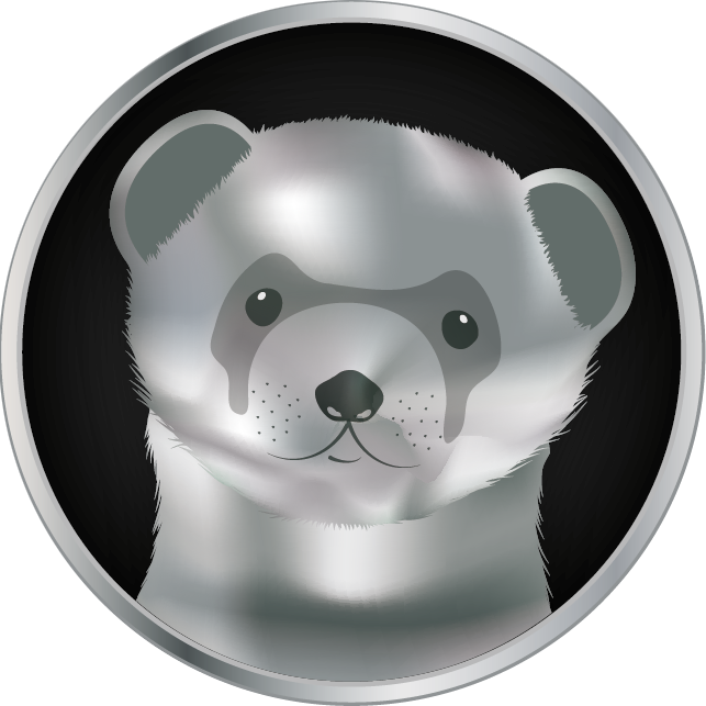 Cute Ferret Graphic PNG image