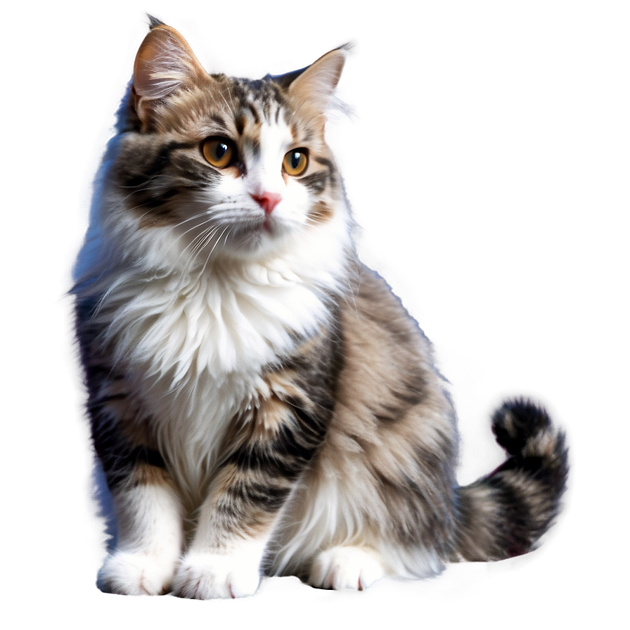 Cute Fluffy Cat Png Mkx24 PNG image