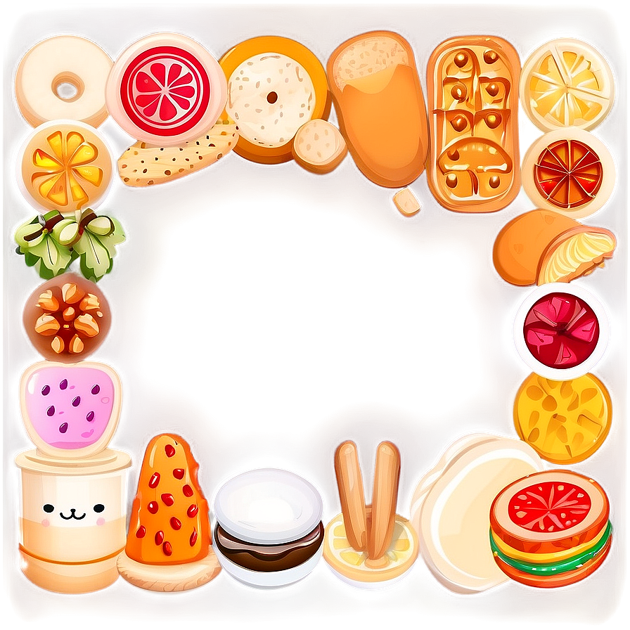 Cute Food Border Png 49 PNG image