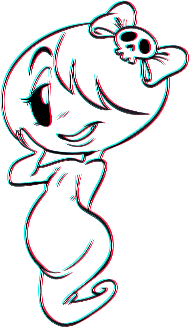 Cute Ghostly Cartoon Character PNG image