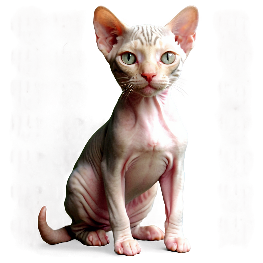 Cute Hairless Cat Png 06252024 PNG image