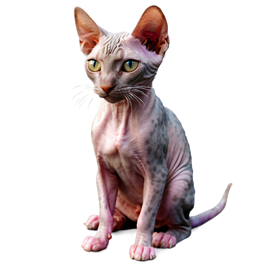 Cute Hairless Cat Png 06252024 PNG image