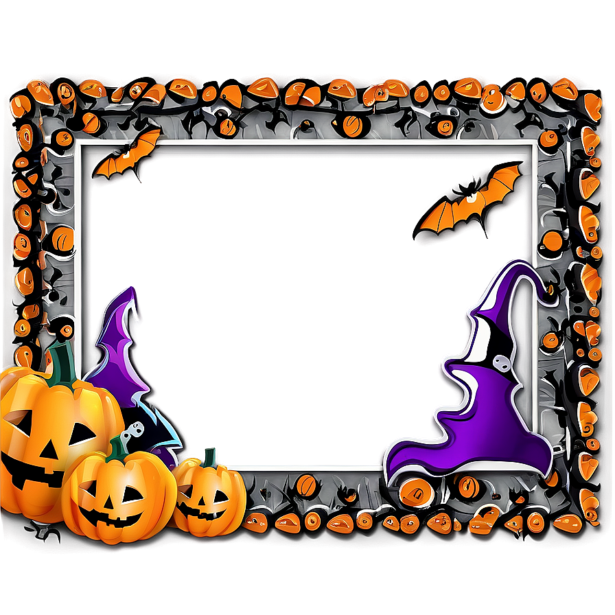 Cute Halloween Border Design Png 06202024 PNG image